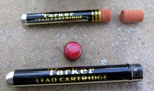 PARKER PENCIL LEAD CARTRIDGE WITH (2) NEW, SOFT USABLE ERASERS AND (12) .046"(1.1mm) LEADS